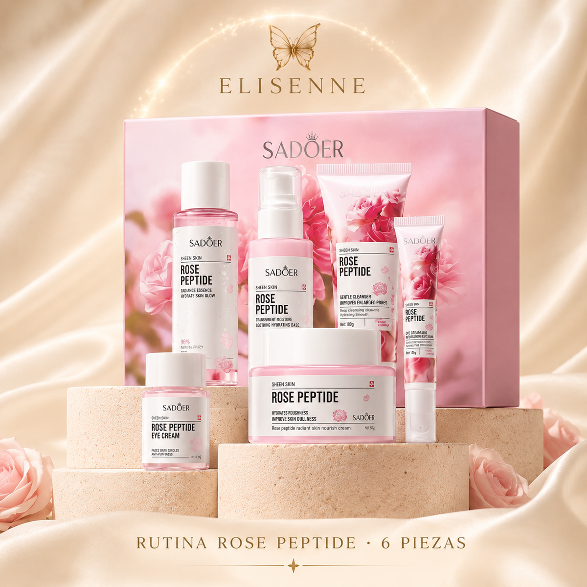🌸Set Completo Rose Peptide 6 Piezas. ✨